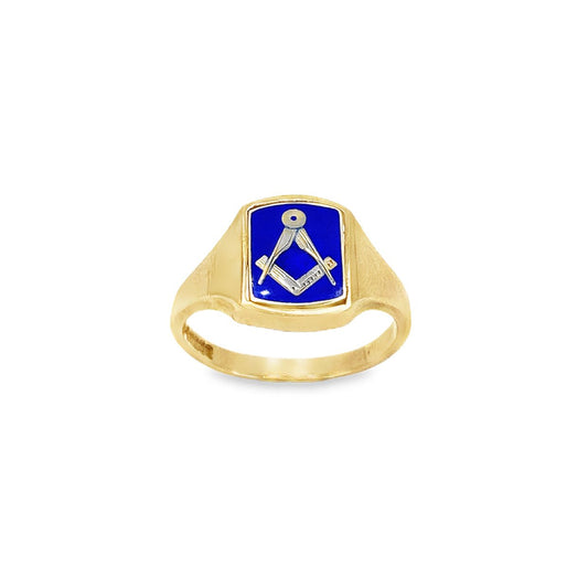 Men’s 9ct Yellow Gold Masonic Ring - Hyman’s Jewellers