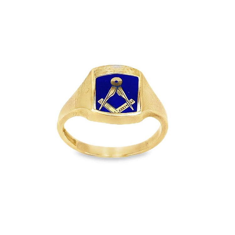 Men’s 9ct Yellow Gold Masonic Ring - Hyman’s Jewellers