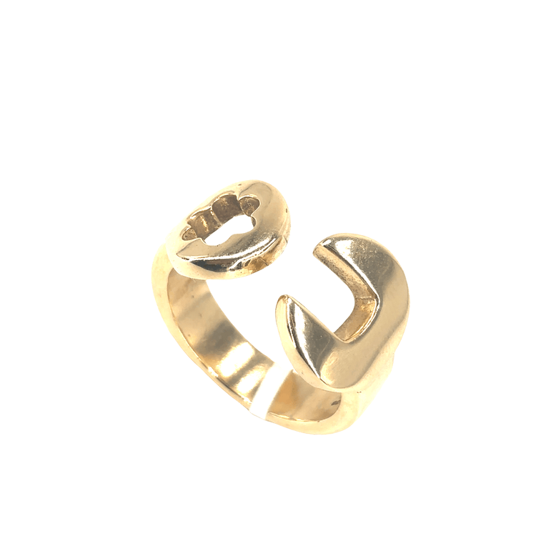Men’s 9ct Yellow Gold Open - Shank Spanner Ring - 12.5g - Hyman’s Jewellers