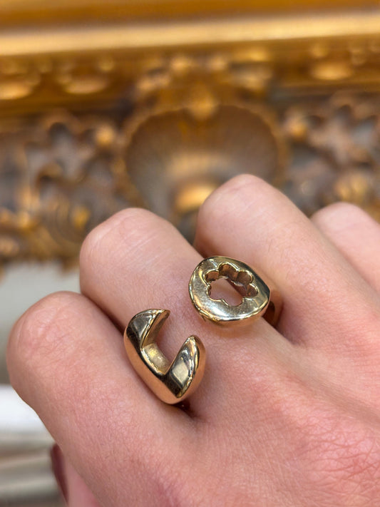 Men’s 9ct Yellow Gold Open - Shank Spanner Ring - 12.5g - Hyman’s Jewellers