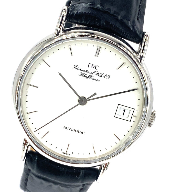 Men’s IWC Schaffhausen Portofino Automatic White Dial Watch - Hyman’s Jewellers