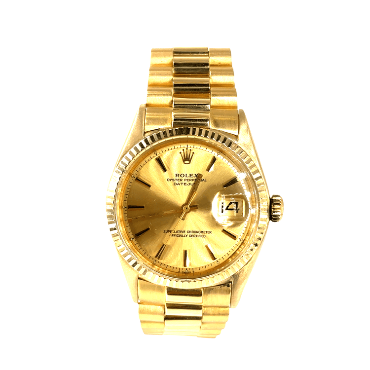 Men’s Rolex DateJust 18ct Yellow Gold Wristwatch - 36mm - Hyman’s Jewellers