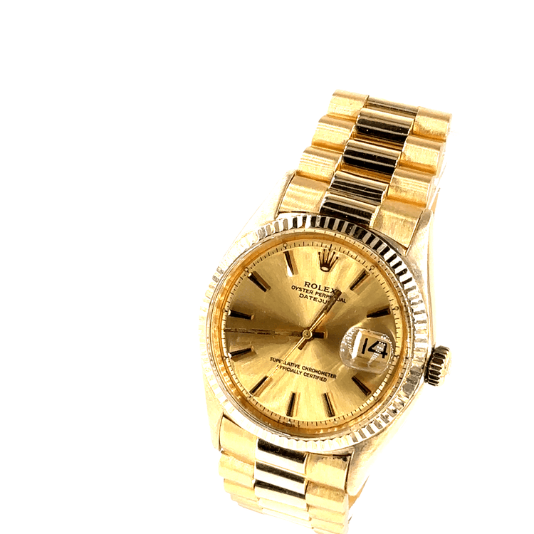 Men’s Rolex DateJust 18ct Yellow Gold Wristwatch - 36mm - Hyman’s Jewellers