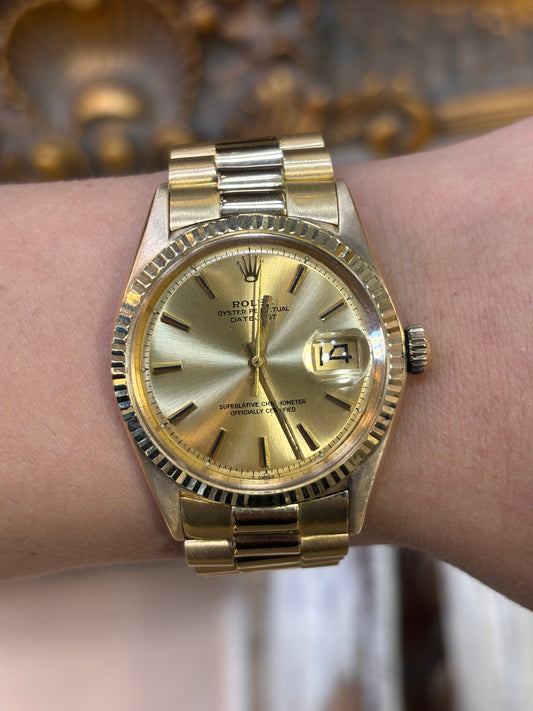 Men’s Rolex DateJust 18ct Yellow Gold Wristwatch - 36mm - Hyman’s Jewellers
