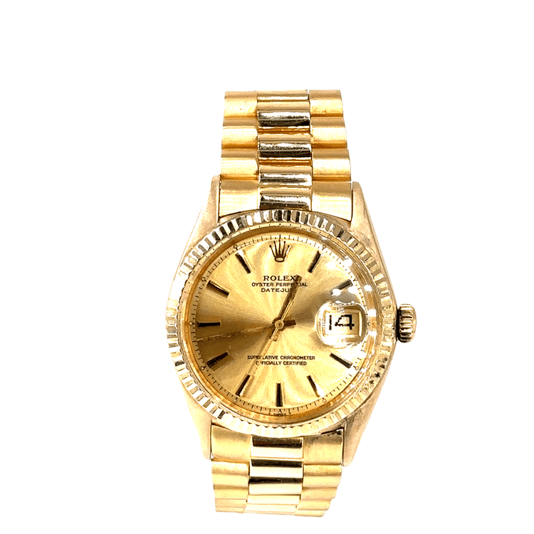 Men’s Rolex DateJust 18ct Yellow Gold Wristwatch - 36mm - Hyman’s Jewellers