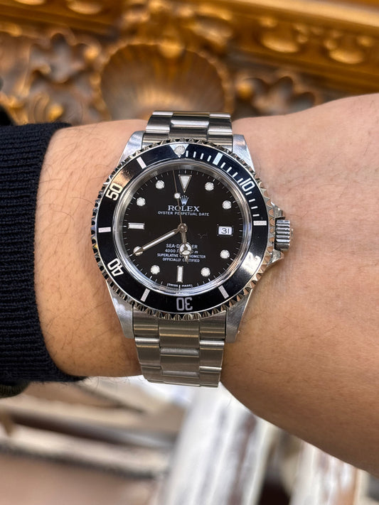 Men’s Rolex Sea Dweller Classic Stainless Steel Wristwatch with Black Dial - Hyman’s Jewellers