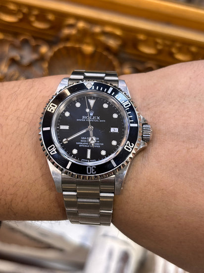 Men’s Rolex Sea Dweller Classic Stainless Steel Wristwatch with Black Dial - Hyman’s Jewellers