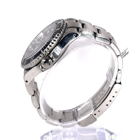 Men’s Rolex Sea Dweller Classic Stainless Steel Wristwatch with Black Dial - Hyman’s Jewellers