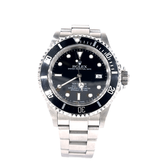 Men’s Rolex Sea Dweller Classic Stainless Steel Wristwatch with Black Dial - Hyman’s Jewellers