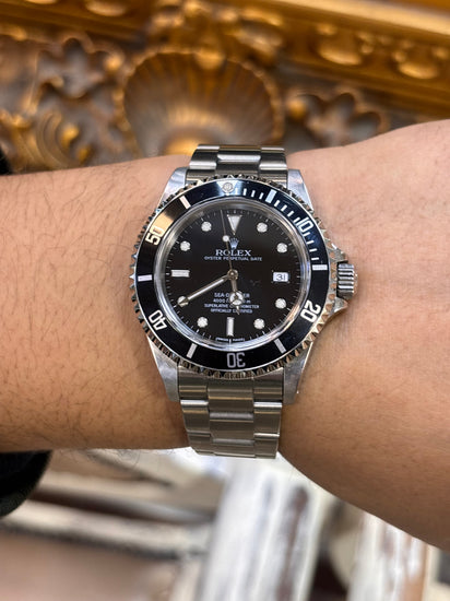 Men’s Rolex Sea Dweller Classic Stainless Steel Wristwatch with Black Dial - Hyman’s Jewellers