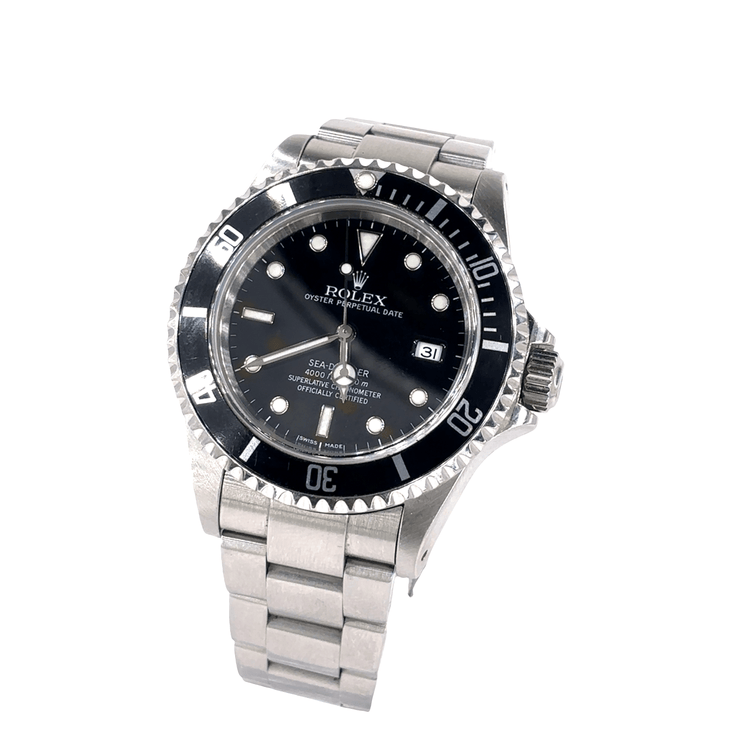 Men’s Rolex Sea Dweller Classic Stainless Steel Wristwatch with Black Dial - Hyman’s Jewellers