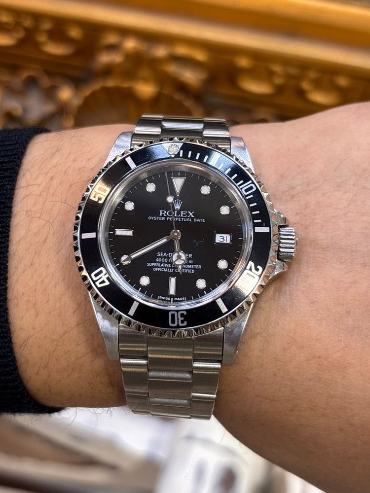 Men’s Rolex Sea Dweller Classic Stainless Steel Wristwatch with Black Dial - Hyman’s Jewellers