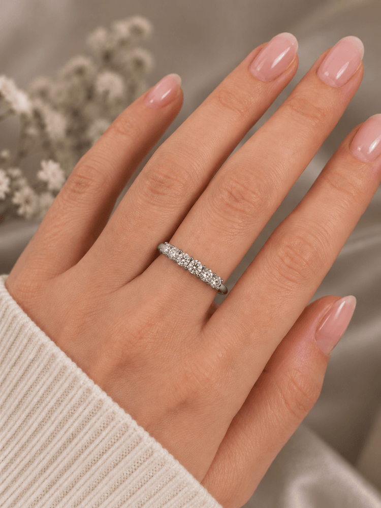 Multi-Stone Diamond Band Ring in 9CT White Gold - Hyman’s Jewellers