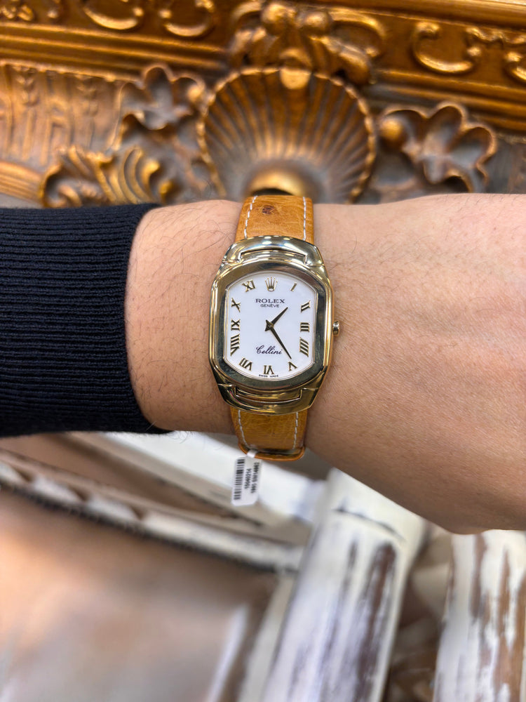 Rolex Cellini Yellow Gold Timepiece with Leather Strap - 1995 - Hyman’s Jewellers