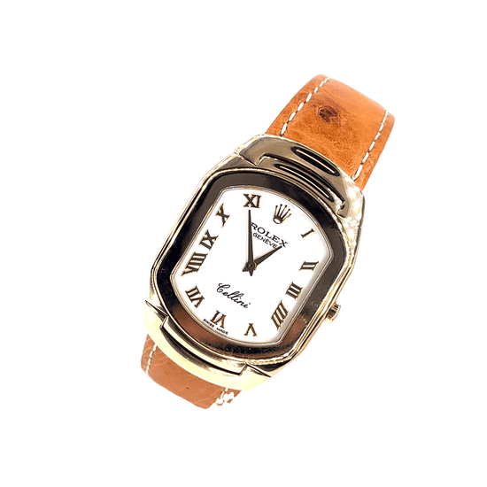 Rolex Cellini Yellow Gold Timepiece with Leather Strap - 1995 - Hyman’s Jewellers