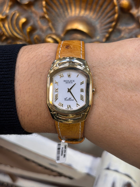 Rolex Cellini Yellow Gold Timepiece with Leather Strap - 1995 - Hyman’s Jewellers