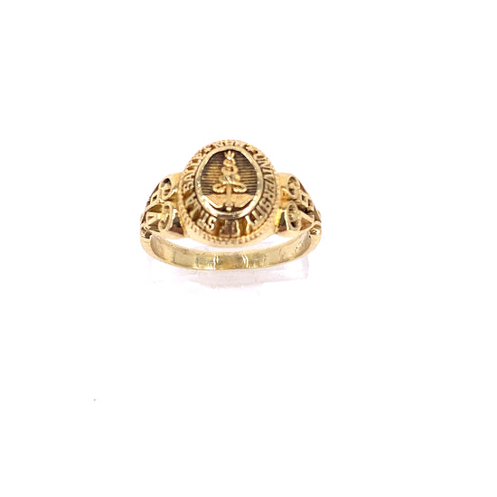 Unisex 14ct Yellow Gold University 'Caduceus' Medical Symbol College Ring - 4.5g - Hyman’s Jewellers