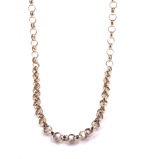 Unisex 9ct Yellow Gold Belcher Chain - 15.8g 22” - Hyman’s Jewellers