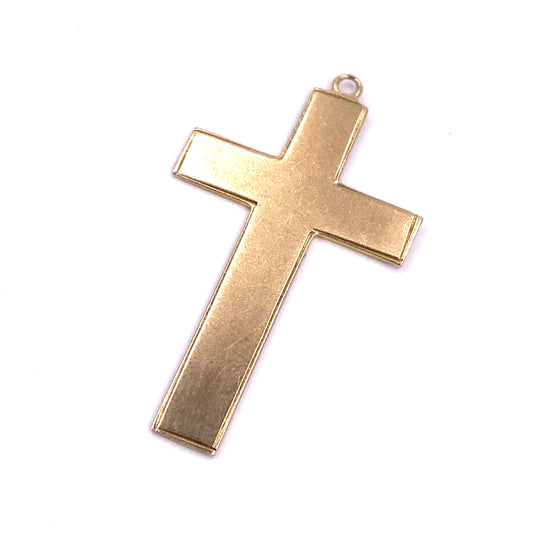 Unisex 9ct Yellow Gold Cross Pendant - 1.2g - Hyman’s Jewellers