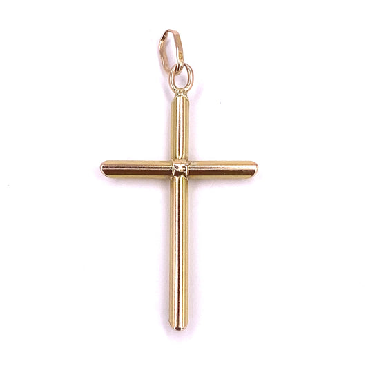 Unisex 9ct Yellow Gold Cross Pendant - 2.2g - Hyman’s Jewellers