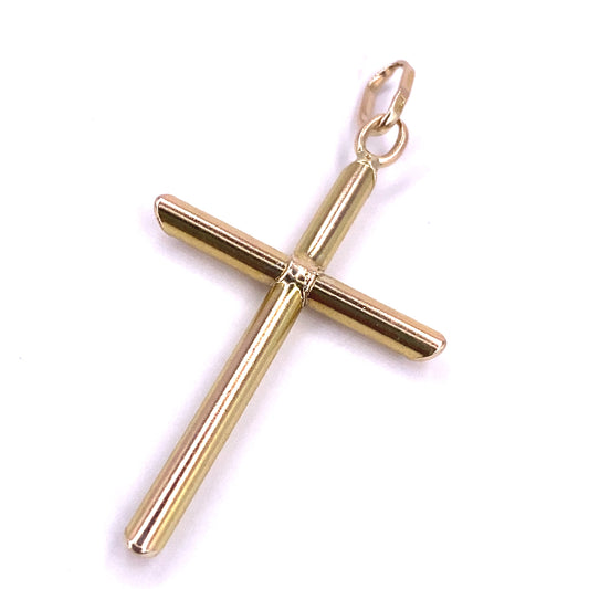 Unisex 9ct Yellow Gold Cross Pendant - 2.2g - Hyman’s Jewellers