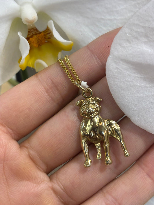 Unisex 9ct Yellow Gold Dog Pendant - 4g - Hyman’s Jewellers