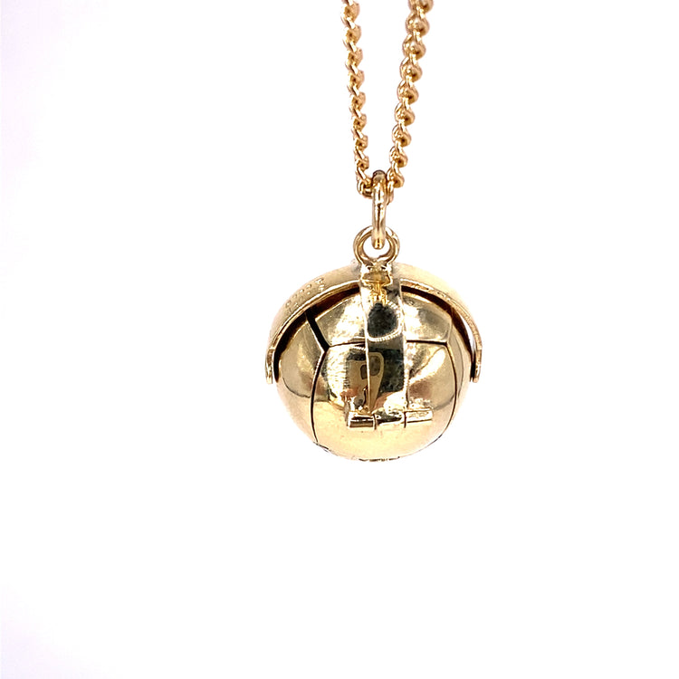 Unisex 9ct Yellow Gold Masonic Ball Orb Pendant - Hyman’s Jewellers