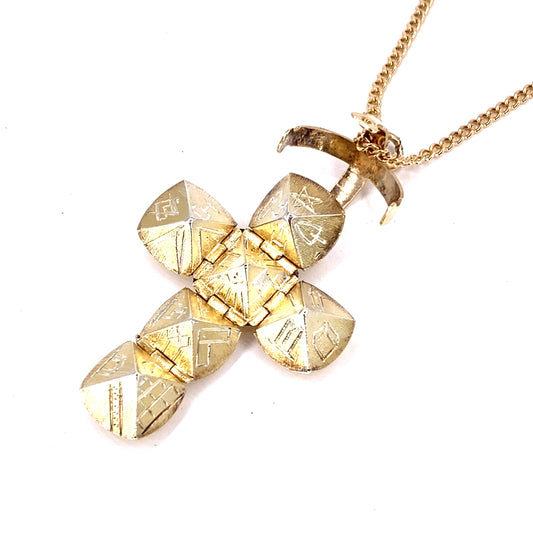 Unisex 9ct Yellow Gold Masonic Ball Orb Pendant - Hyman’s Jewellers