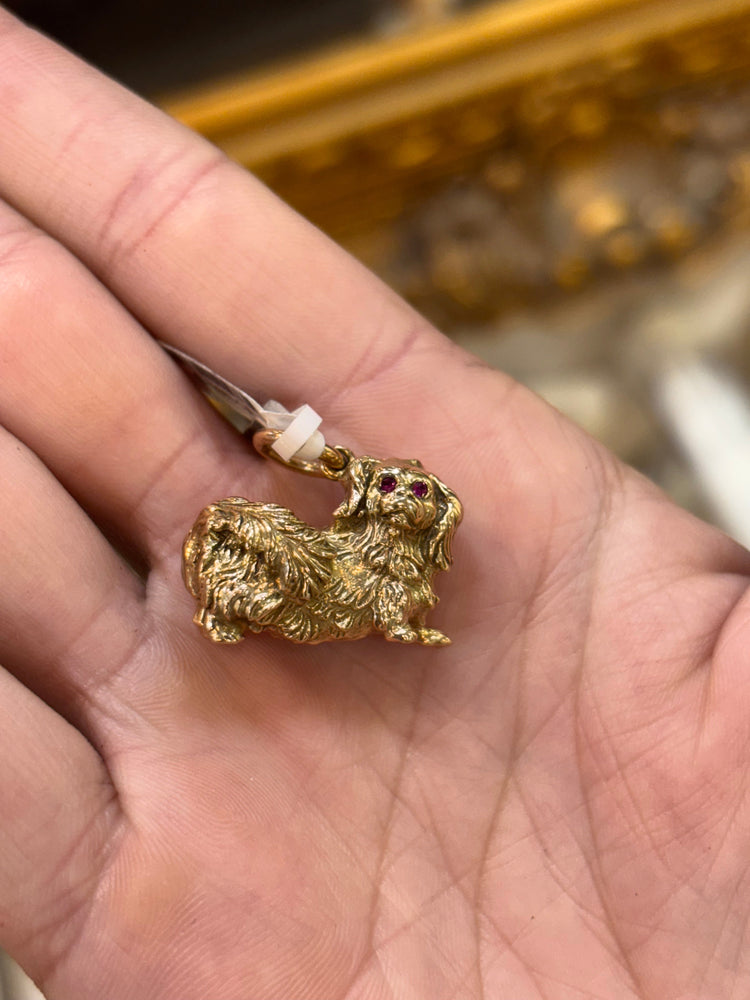 Unisex 9ct Yellow Gold Spaniel Pendant - 10.3G - Hyman’s Jewellers