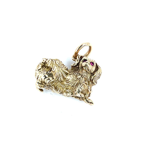 Unisex 9ct Yellow Gold Spaniel Pendant - 10.3G - Hyman’s Jewellers