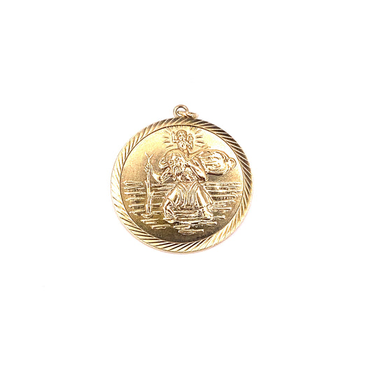 Unisex 9ct Yellow Gold St Christopher Pendant - 3.1g - Hyman’s Jewellers