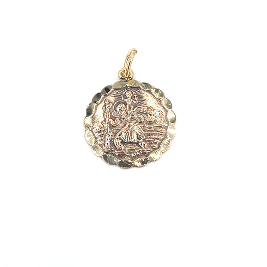 Unisex 9ct Yellow Gold St Christopher Pendant - Hyman’s Jewellers