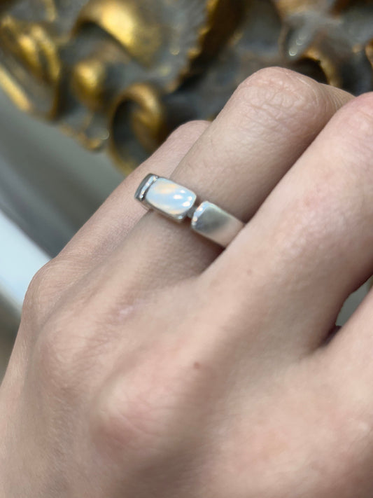 Unisex Armani 925 Silver Articulated Link Ring - Hyman’s Jewellers