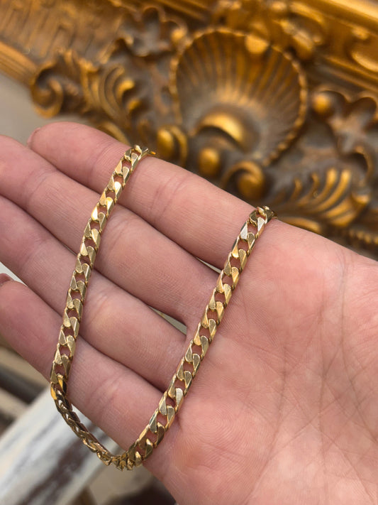 Unisex Classic Yellow Gold Curb Chain Necklace - 21.4g - Hyman’s Jewellers