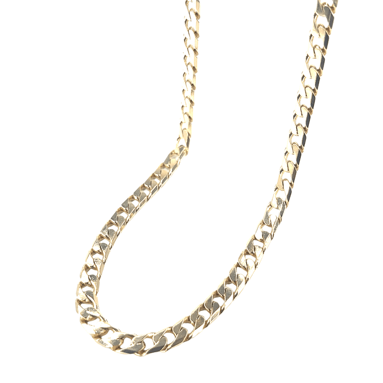 Unisex Classic Yellow Gold Square Curb Chain Necklace - 23.4g - Hyman’s Jewellers