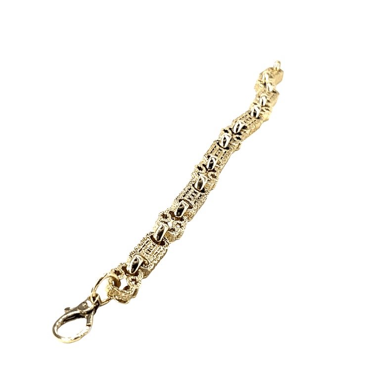 Vintage-Style 9CT Yellow Gold Filigree Link Chain Bracelet 24.8g - Hyman’s Jewellers