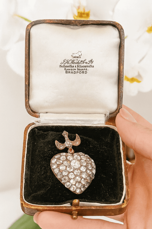 Women’s 15ct Rose Gold Miners Cut Diamond Heart Pendant - 5cts 15g - Hyman’s Jewellers