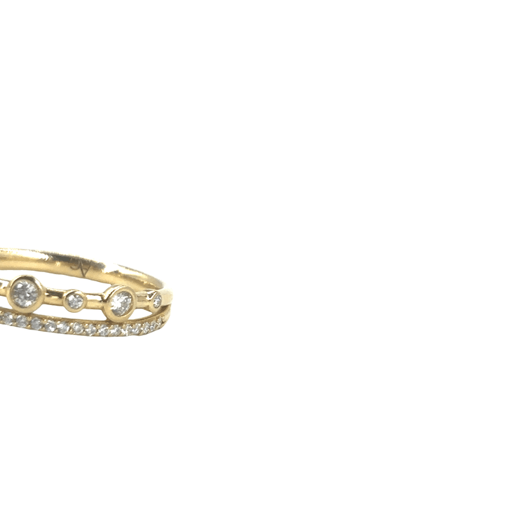 Women’s 18ct Diamond Set Yellow Gold Band Ring - Hyman’s Jewellers