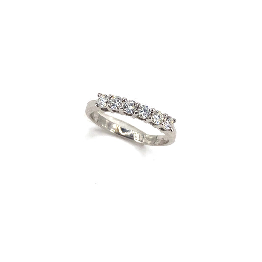 Women’s 18ct White Gold 0.50ct Diamond Half Eternity Ring - Hyman’s Jewellers