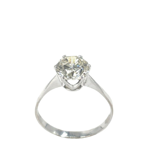 Women’s 18ct White Gold Diamond Engagement Ring - Clarity I2 Colour J 3ct - Hyman’s Jewellers