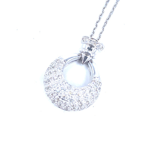 Women’s 18ct White Gold Diamond Pendant - 0.50ct - Hyman’s Jewellers