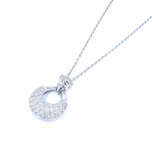 Women’s 18ct White Gold Diamond Pendant - 0.50ct - Hyman’s Jewellers