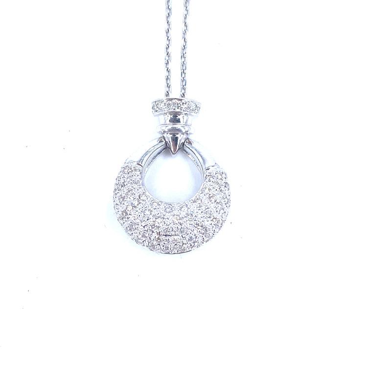 Women’s 18ct White Gold Diamond Pendant - 0.50ct - Hyman’s Jewellers