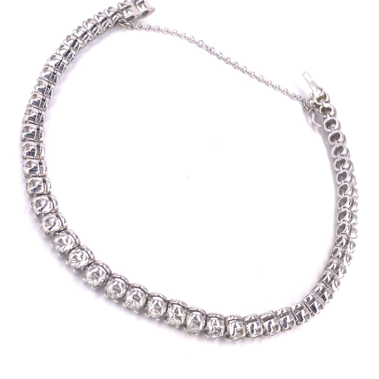 Women’s 18ct White Gold Diamond Tennis Bracelet - 14.8g 2.5ct - Hyman’s Jewellers