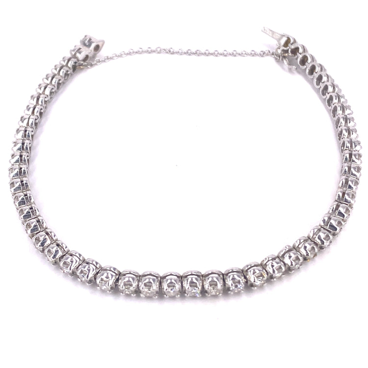 Women’s 18ct White Gold Diamond Tennis Bracelet - 14.8g 2.5ct - Hyman’s Jewellers