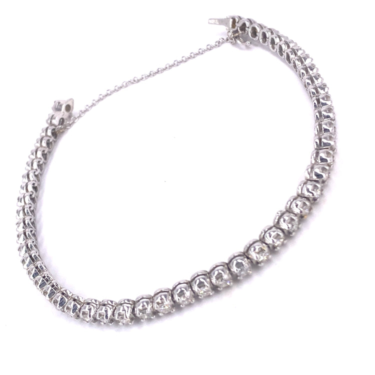 Women’s 18ct White Gold Diamond Tennis Bracelet - 14.8g 2.5ct - Hyman’s Jewellers
