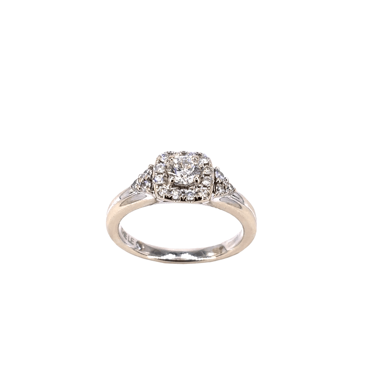 Women’s 18ct White Gold Engagement Ring with Round Brilliant Diamond - 4.7g 0.55ct - Hyman’s Jewellers
