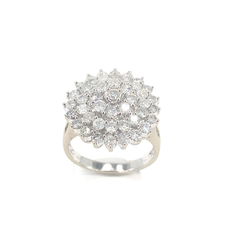 Women's 18ct White Gold Natural Diamond Cluster Ring - 2.00ct - Hyman’s Jewellers