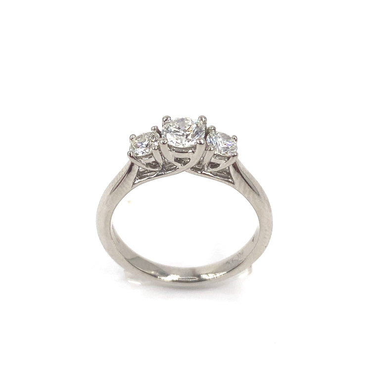 Women’s 18ct White Gold Trilogy Ring - 0.50ct - Hyman’s Jewellers