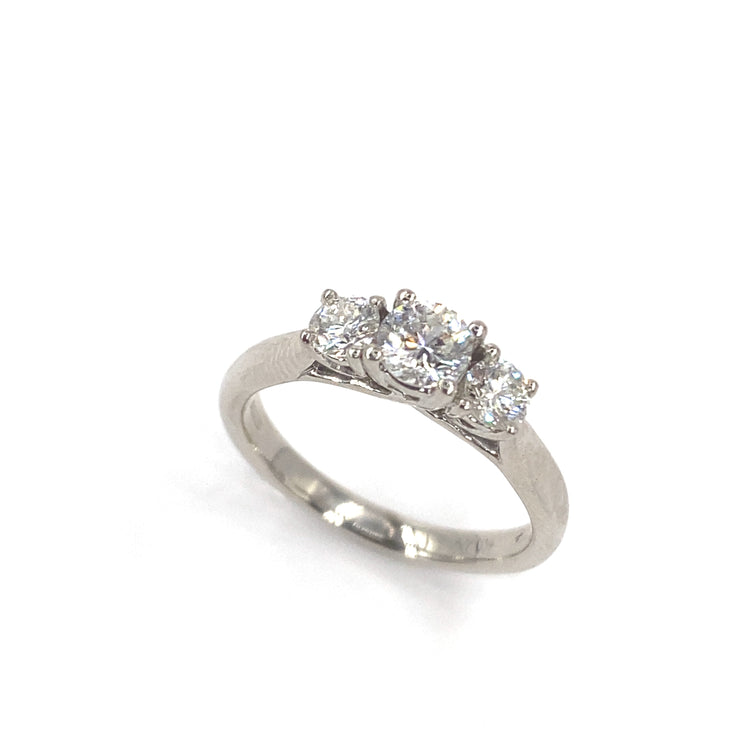 Women’s 18ct White Gold Trilogy Ring - 0.50ct - Hyman’s Jewellers